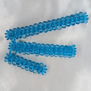 Hair Barrette in Aquamarine on a French clip, Fan Out Collection ~ 3 Sizes to choose from