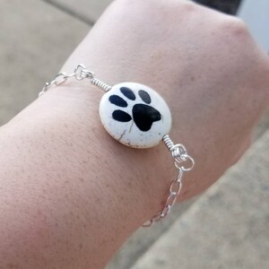 Paw Print Wire Wrapped Bracelet