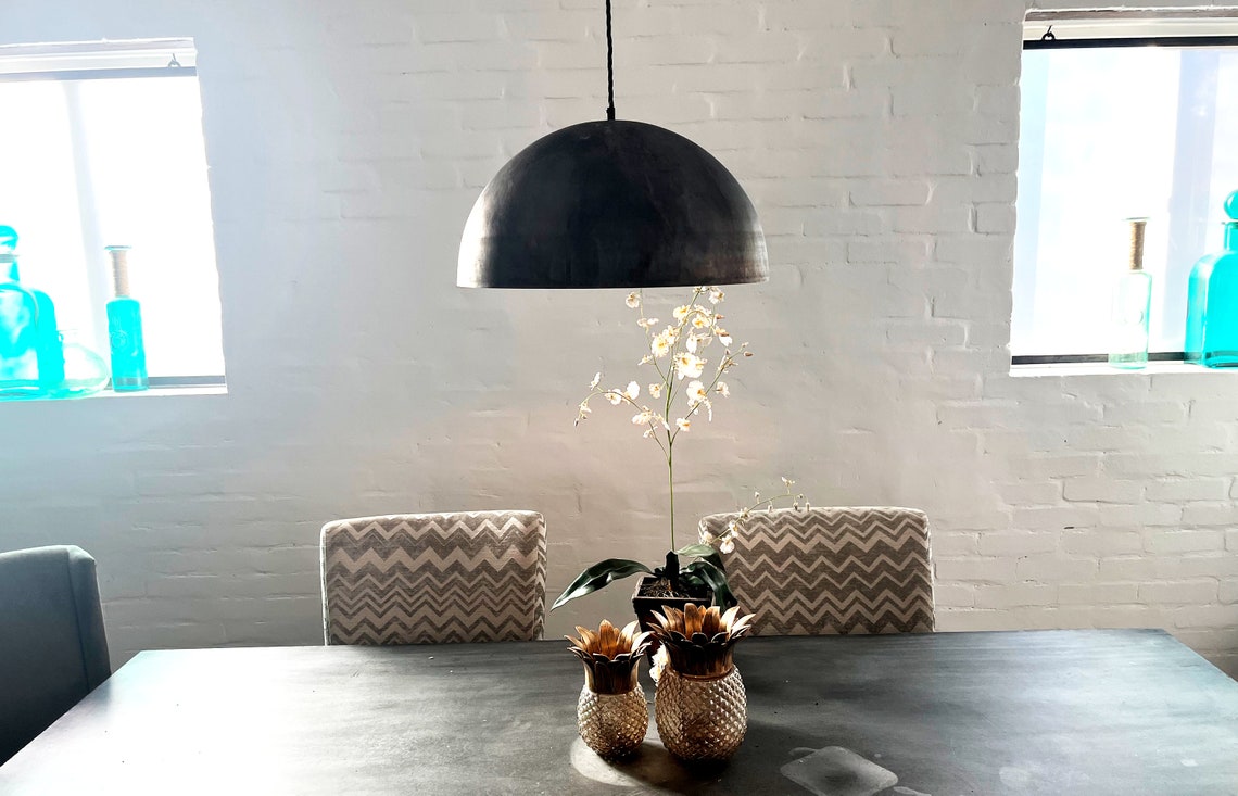 Extra Large Dome Pendant Light Hanging Light Industrial Light Etsy