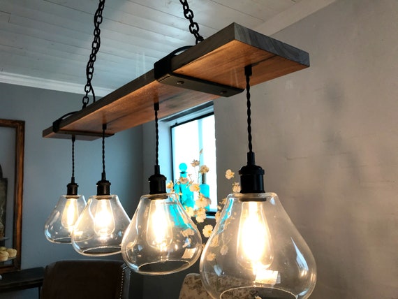Walnut chandelier on sale