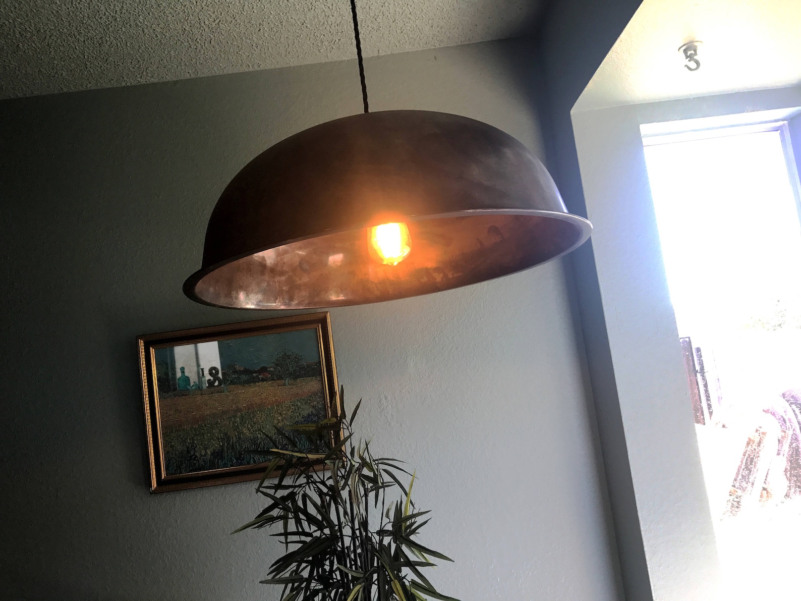 Extra Large Dome Pendant Light Hanging Light Industrial Light Etsy