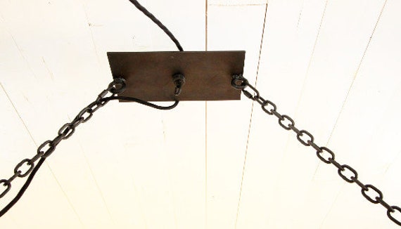 Barn wood 4 hanging light Chandelier with Barnwood Beam