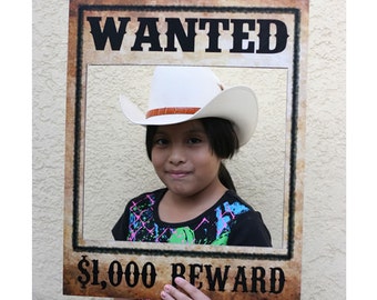 Wanted Poster - Western, Cowboy, Rodeo Birthday Party Theme - Photo Booth - Prop - Decoration - Downloadable - Printable - 16x20 Se Busca