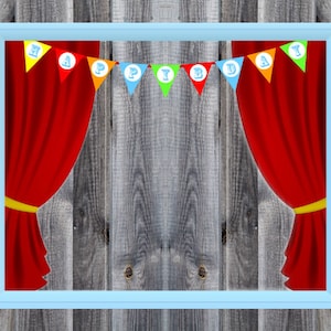 Carnival / Circus Birthday Party Theme Photo Booth Prop Decoration Downloadable Printable 16x20 image 1