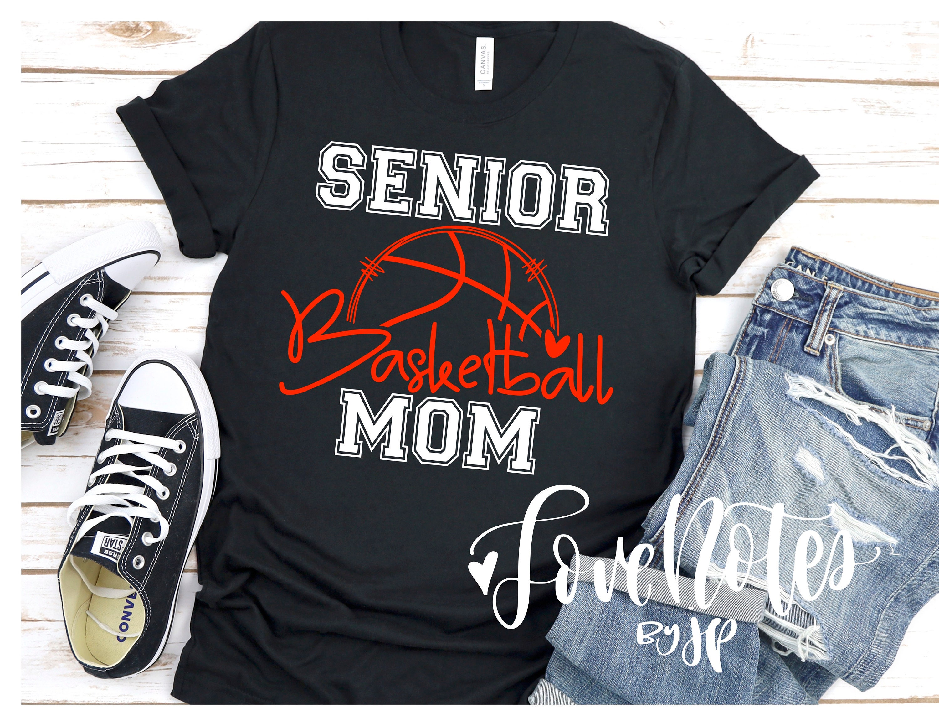 Senior Basketball Mom, Unisex Fit Bella, Customizable