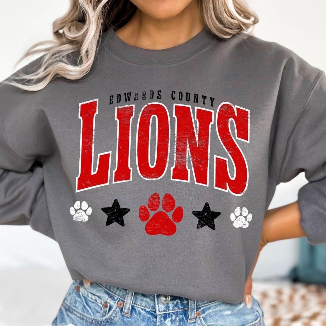 Customizable School Mascot Shirts, Distressed Design, Lions Shirt