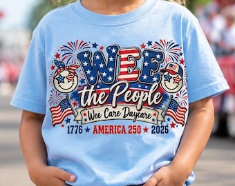 Koszulka z okazji 250. urodzin Wee Care Daycare Grayville Days Parade 2026 | Ekskluzywna koszulka Wee the People USA z okazji 250. urodzin | Patriotyczna koszulka z okazji żłobka