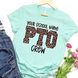 School Name PTO/PTA Crew Shirt, Parent Teacher Crew Shirt, Parent Teacher Organization Association Shirt, Fun PTO Shirt, Cute pta shirt, pto