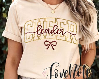 Custom Cheerleader Gift, Cheer Arch Team Spirit Shirt, Cheer Bling, Custom Glitter, Custom School Gear, Football Cheer Mom, Team Pride