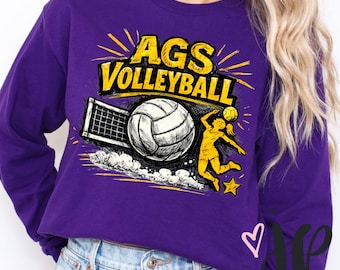 Camiseta del equipo de voleibol AGS 2026, corte unisex, talla local
