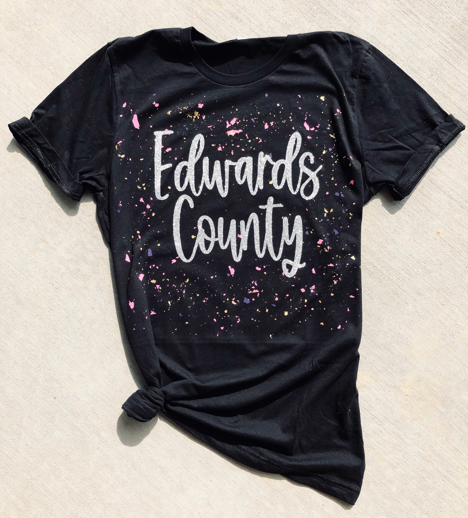 screen print confetti shirt