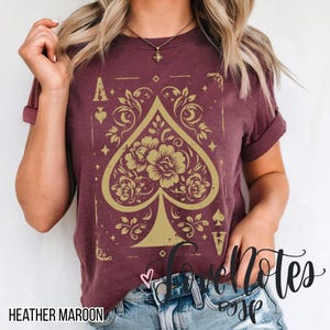 Aces Team Spirit Shirt - Distressed Ace Card Shirt | Game Day Tee | Vintage Look Aces Fan Gear | School Spirit Wear | Aces Spirit