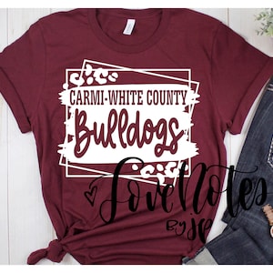 Carmi Bulldogs Shirt, Carmi Bulldogs Pride Tee, Bulldogs Team Spirit Shirt, Carmi Bulldogs Shirt, Unisex Fit Shirt, Customizable Team Tee