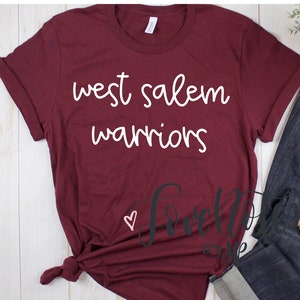 Custom Team Shirt, Handwritten Script Team Shirt, Customizable Colors, Team Name, Mascot Shirt, Custom Spiritwear