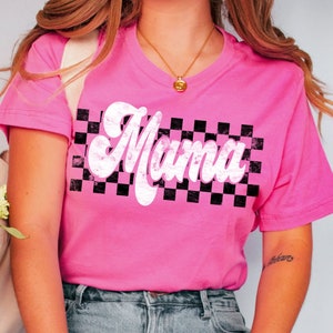 Mama, Checkered, Unisex Fit Shirt, Gift for Mama