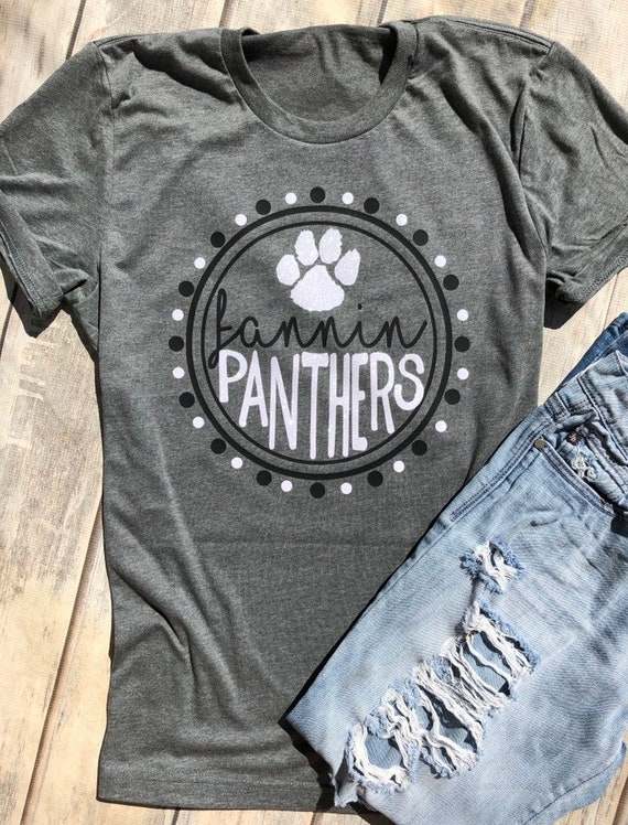 Panthers Team Spirit Shirt, Matte Black, White Glitter, Customizable Team  Pride, Panthers Pride, Team Name, Custom Team Mascot, Custom Team - Etsy