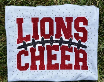Custom Glitter Cheer Shirt, Holographic Spangle Team Spirit Wear