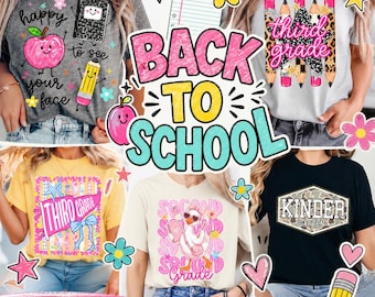 Back To School Shirt | Teacher and Student Graphic Tee | Cute School Shirt | Pre-K through 4th Grade | First day of School Gift | Grade Tee