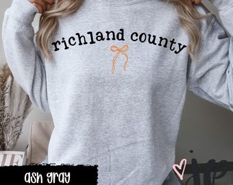 Custom Arched Text Bow Sweatshirt | Personalized School Spirit Shirt