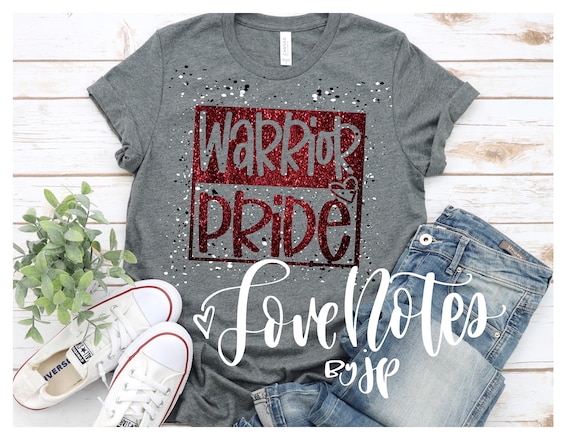 Warrior Pride Shirt, School Spirit Tee, Confetti and Glitter, Maroon and  White, Deep Heather Unisex Fit Shirt - Etsy