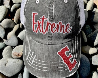 Extremer Softball, Custom Team Hat, Softball Mütze, Baseball Mom, Distressed Trucker Hat, verstellbar, Einheitsgröße
