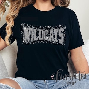 Spangle and Glitter Team Mascot Shirt, Customizable, Custom Bling Team Shirt, Team Pride, Mascot Shirt, School Mascot Pride, Unisex Fit
