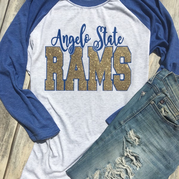 Customizable Team Spirit Shirt, Team Colors, Blue and Gold Glitter Spirit Week, Custom Colors, Custom Team Name, School Spirit, Spiritwear