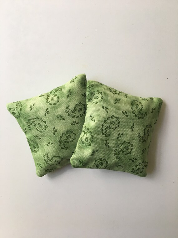 Herbal Sleep Pillow Minis In Vintage Green Paisley Etsy