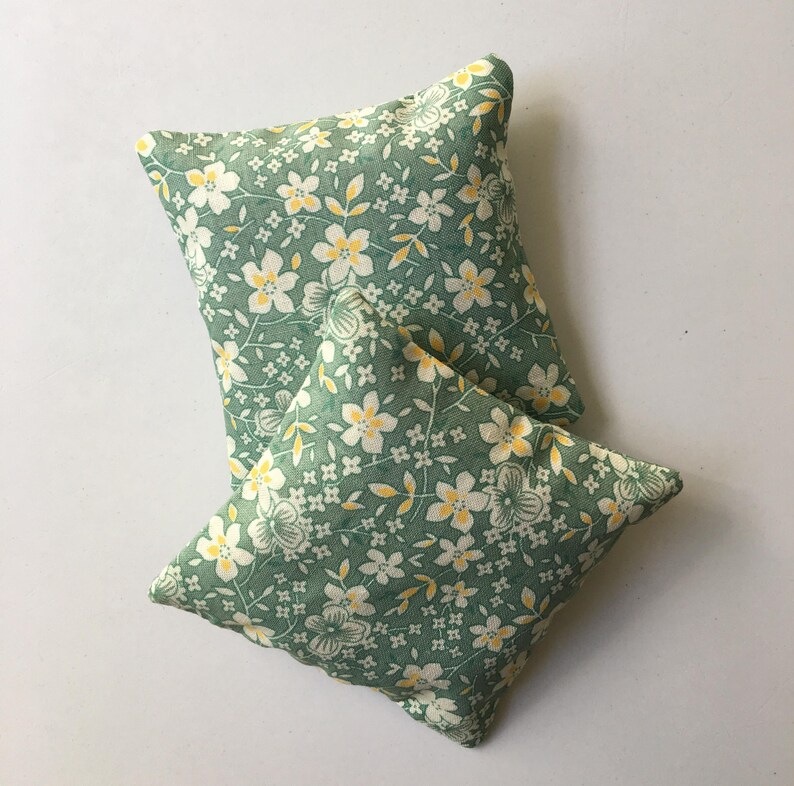 Herbal Sleep Pillow In Vintage Green Flowers Etsy