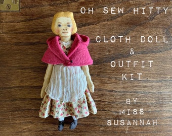 Hitty doll Outfit Kit | Pintuck Dress with Cape