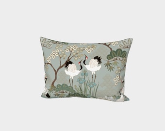 Funda de almohada tipo sobre, diseño de jardín japonés, satén de algodón, tamaño estándar y king