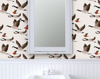 Migratory Birds Unpasted Wallpaper Roll