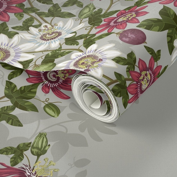 Burgundy Peel and Stick Wallpaper Etsy