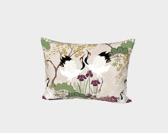 Envelope Pillow Sham - - Japanese Garden Plum Gold