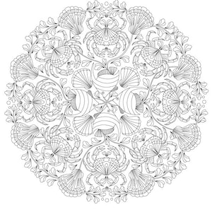 Dibujo para colorear - Peces y cangrejos