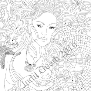Coloring Page Mermaid