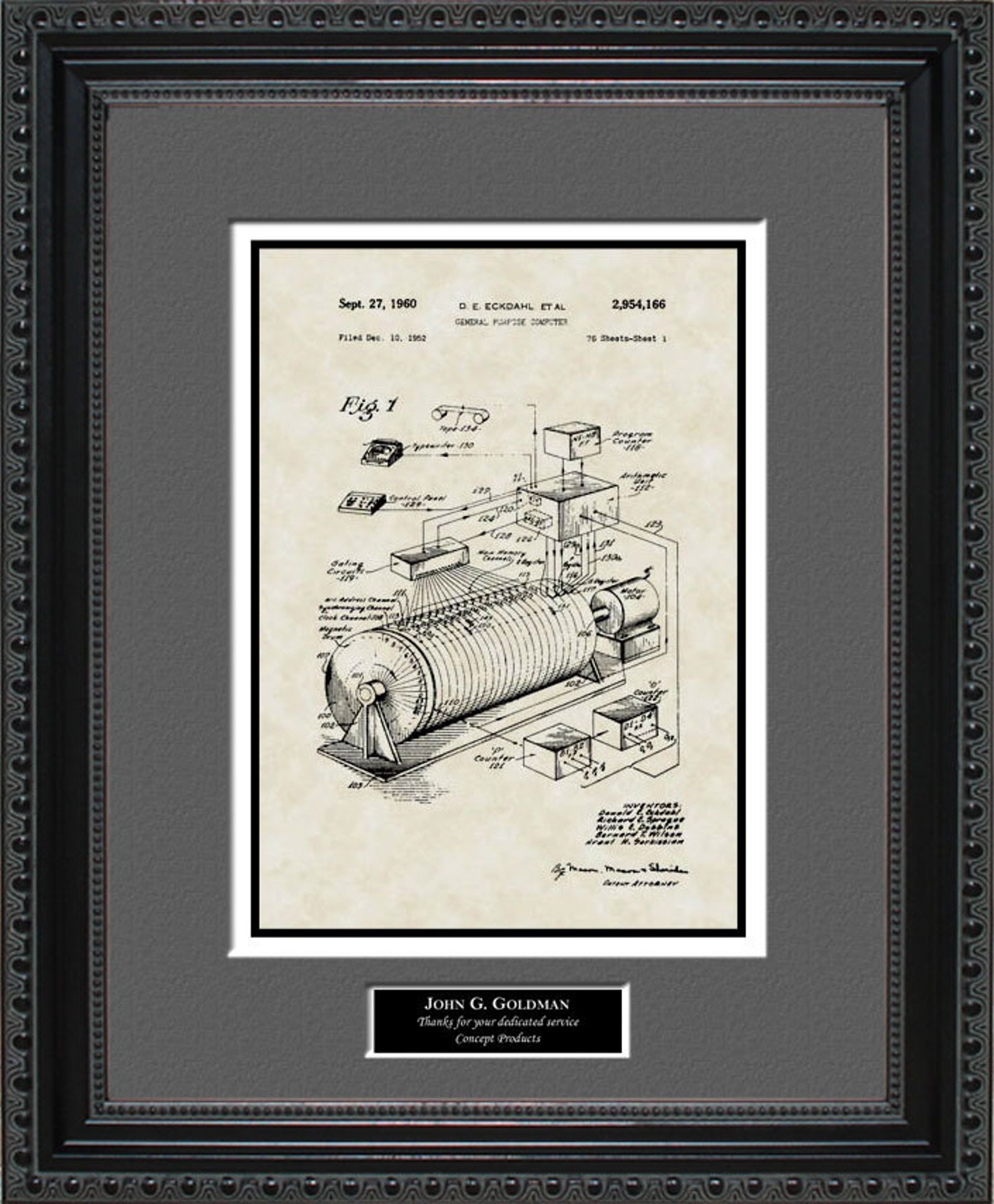 Early Computer Patent Artwork Programmer Techie Gift E4166 Etsy