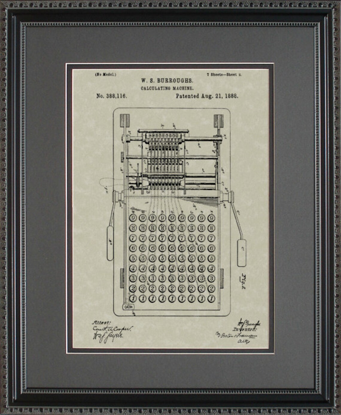 Calculator Patent Art Wall Hanging Accountant Math Gift B8116 Etsy