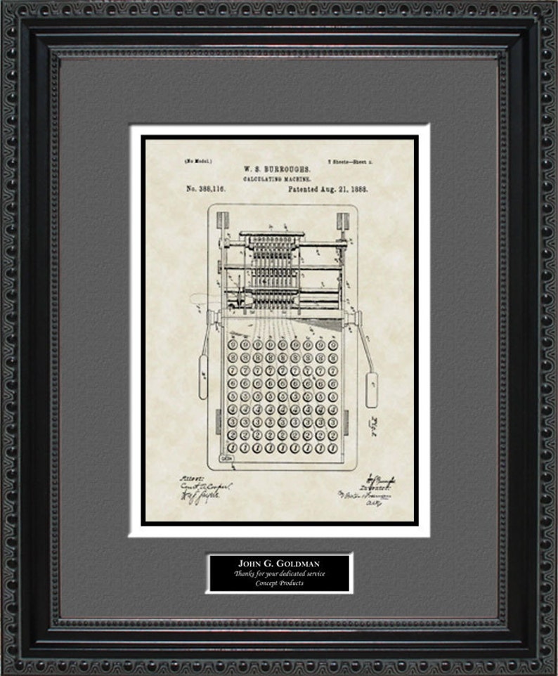 Calculator Patent Art Wall Hanging Accountant Math Gift B8116 Etsy