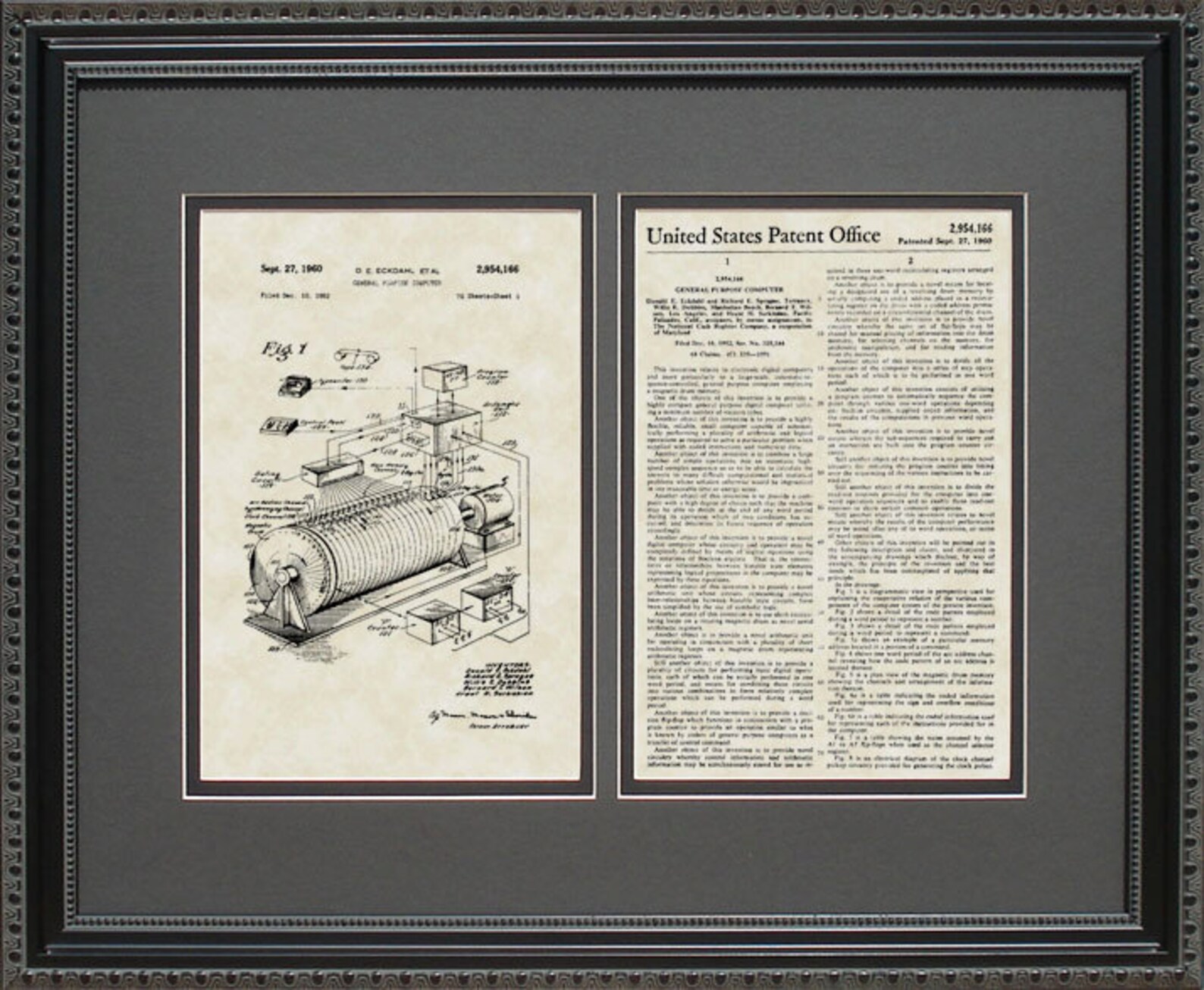 Early Computer Patent Artwork Programmer Techie Gift E4166 Etsy