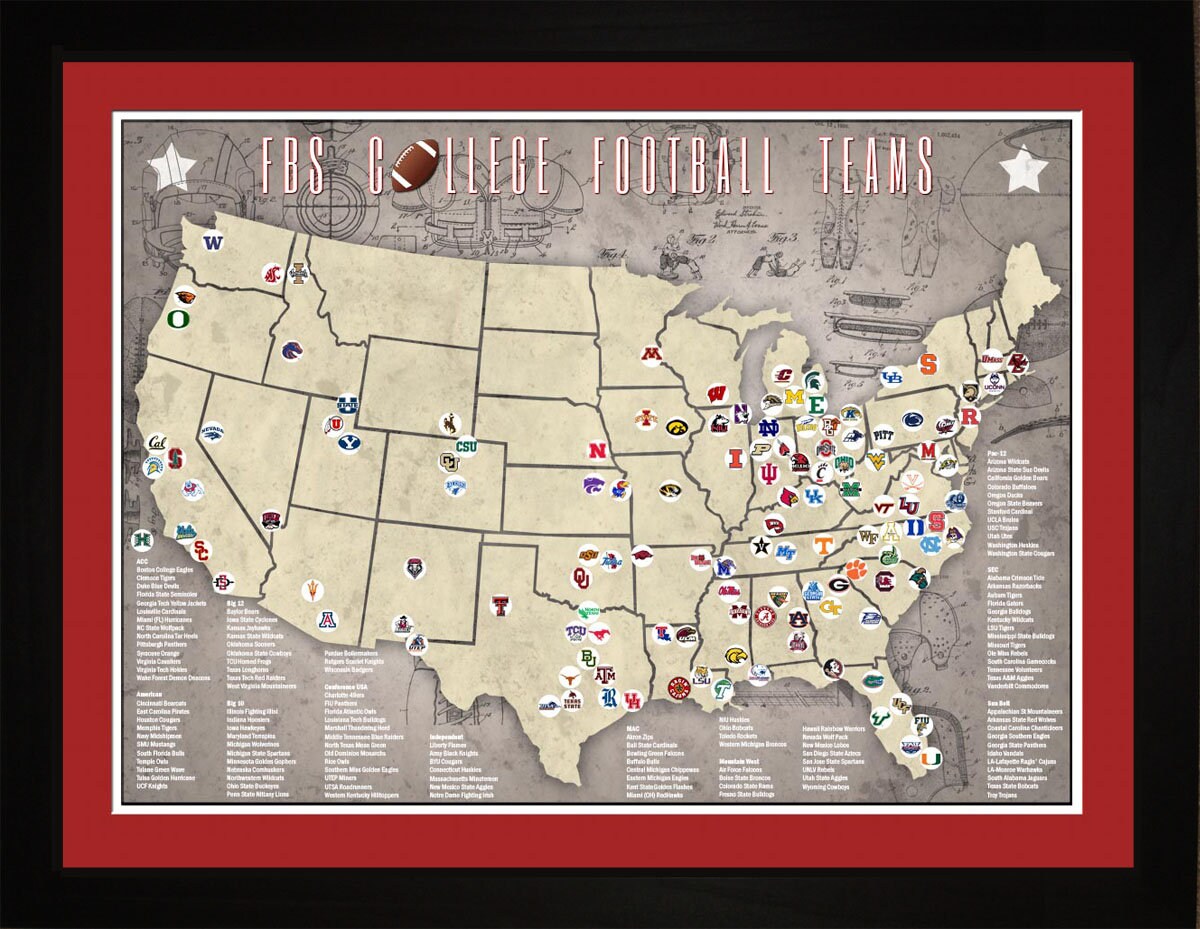 SEC College Football Stadium Map Poster ubicaciondepersonas.cdmx.gob.mx