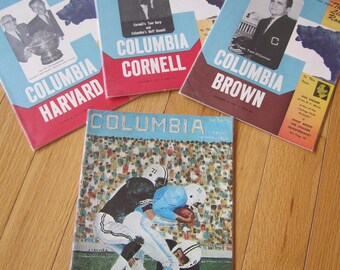 Lot Of 4 1962 COLUMBIA University Football Program HARVARD DARTMOUTH Brown