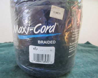 Maxi Cord 6MM 100 Yds Braided NAVY BLUE Made in USA Fade Resistant