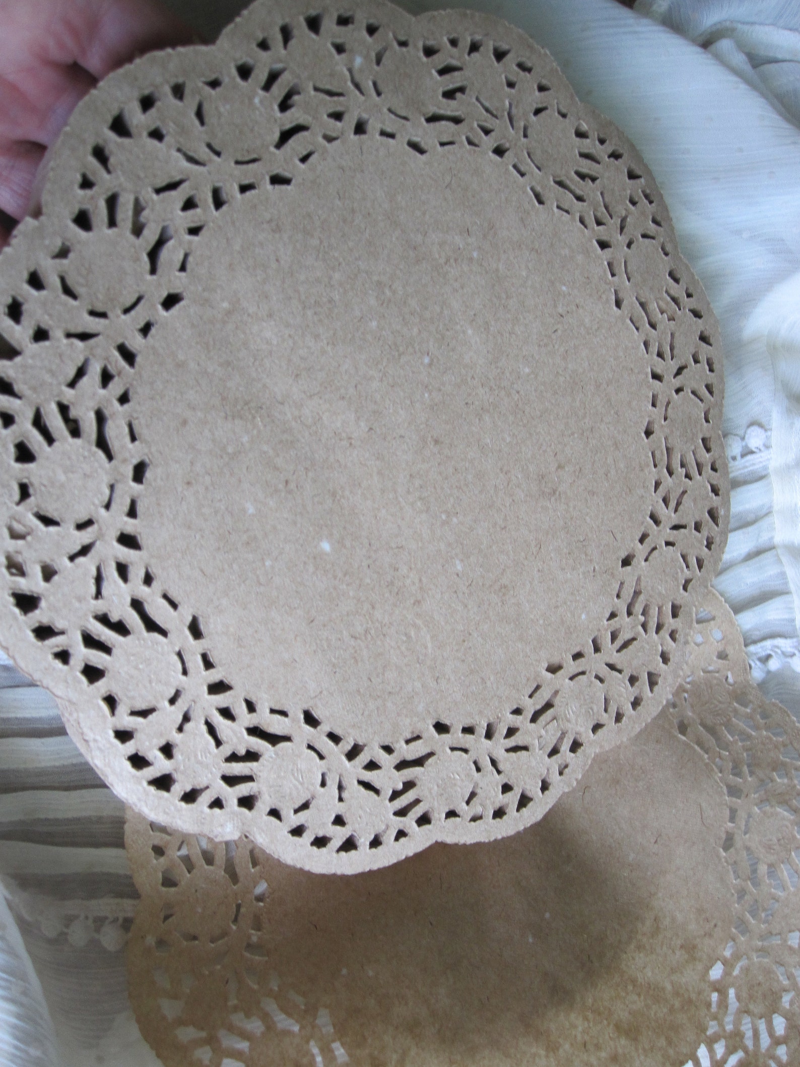25 Pcs 8 Inch Round Brown Kraft PAPER LACE Doilies Craft Etsy