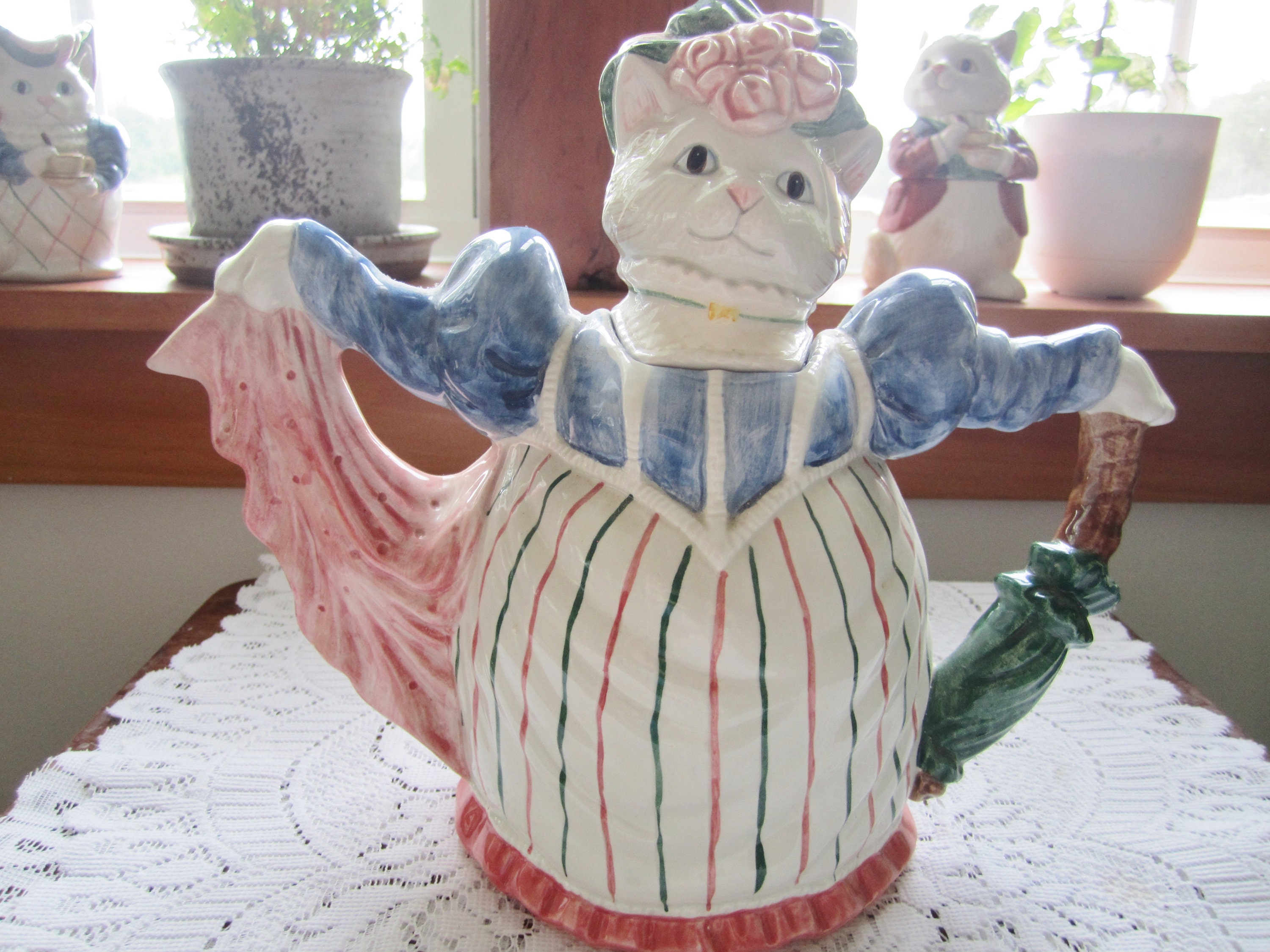 Fitz & Floyd Kittens of Knightsbridge Cat Teapot Creamer Sugar SET
