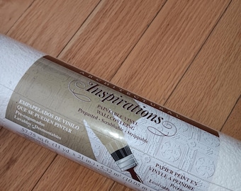 3 ROLLS Architectural Inspirations Paintable Vinyl Wall Covering # 48792W MaDE IN GERMANY