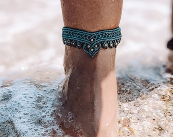 Unique  Macrame Bracelet | Boho Jewelry | Tribal Jewelry bracelet/Nature inspired Makramee schmuck/ beach gypsy ankle jewelry