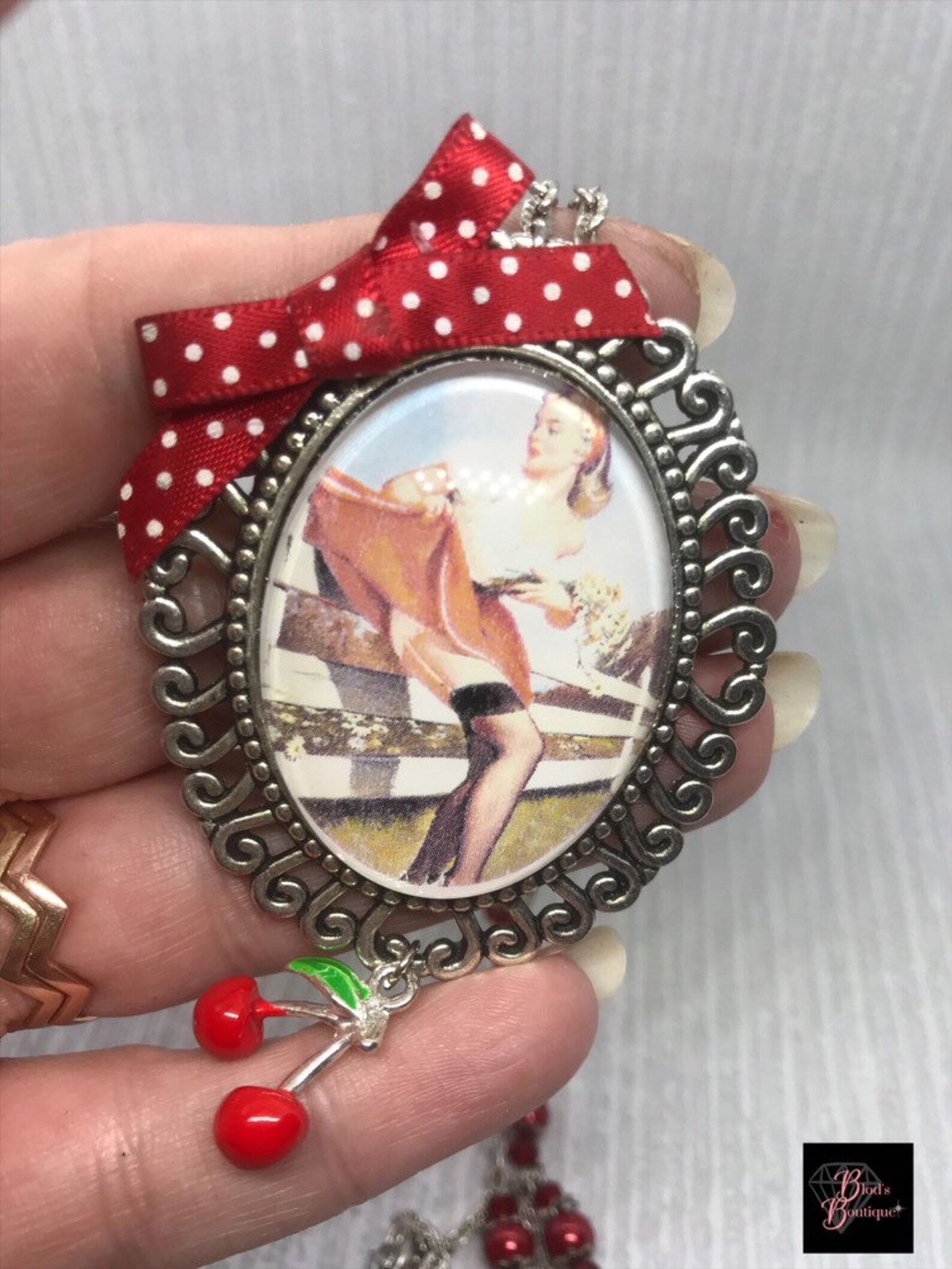 Pin Up Girl Cameo Rockabilly Jewelry Pin Up Girls Retro Etsy