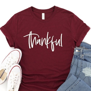 Dankbar TShirt, Frauen dankbar T-Shirt, dankbar dankbar gesegnet Top, Unisex Shirt, Frauen dankbar, Thanksgiving Shirts, ich bin dankbar