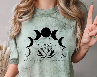 Comfort Colors® Just A Phase Shirt, Moon Shirt, Moon Phase Shirt, Astrology Shirt, Its Just A Phase Shirt, Celestial Shirt, Astronomy Shirt